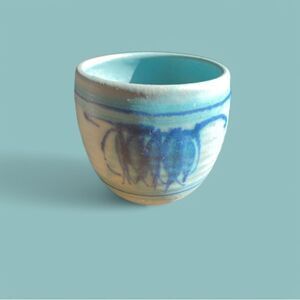 VINTAGE MCM signed studio pottery piece by JT Abernathy vtg 60s art